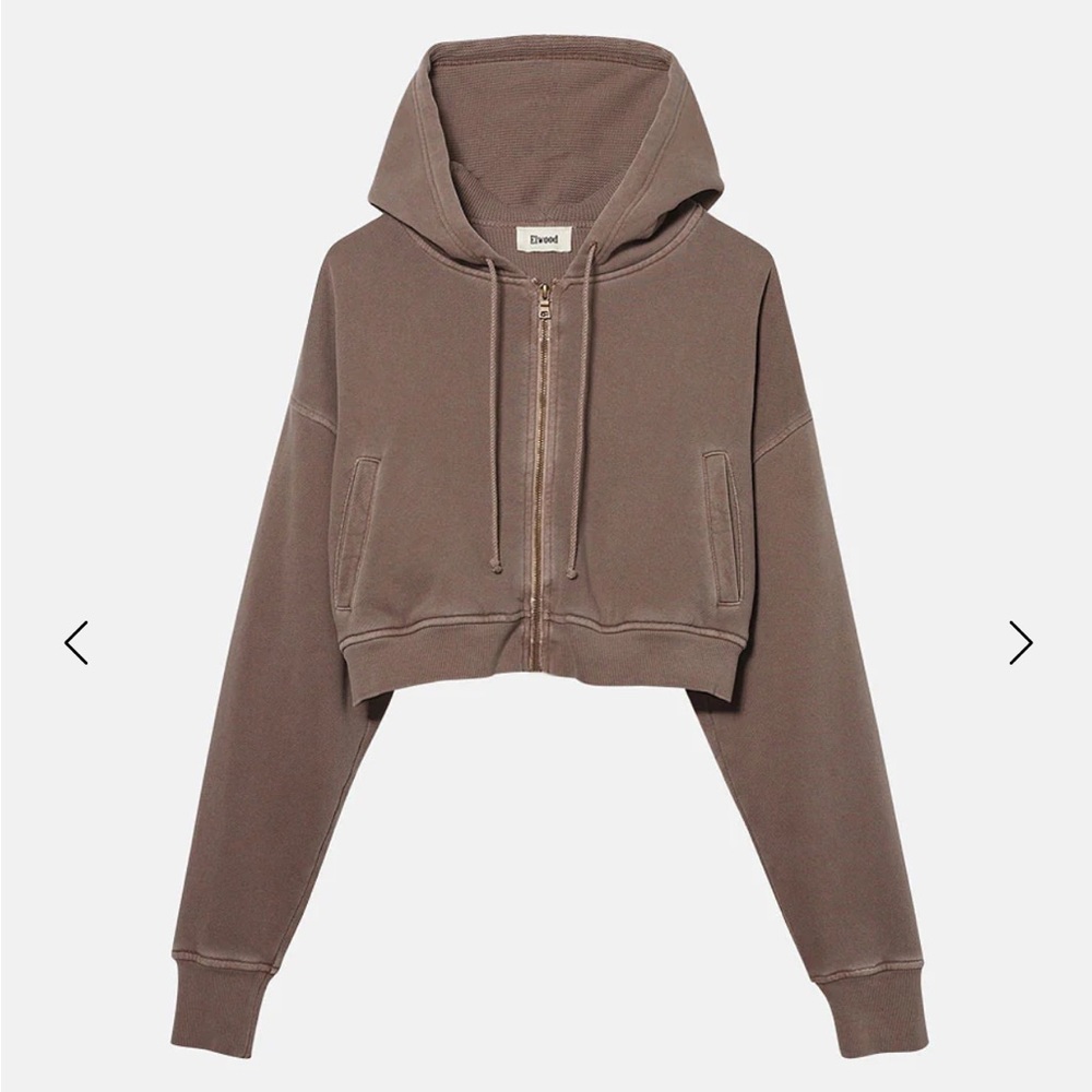 ELWOOD BABYDOLL CROP ZIP HOODIE